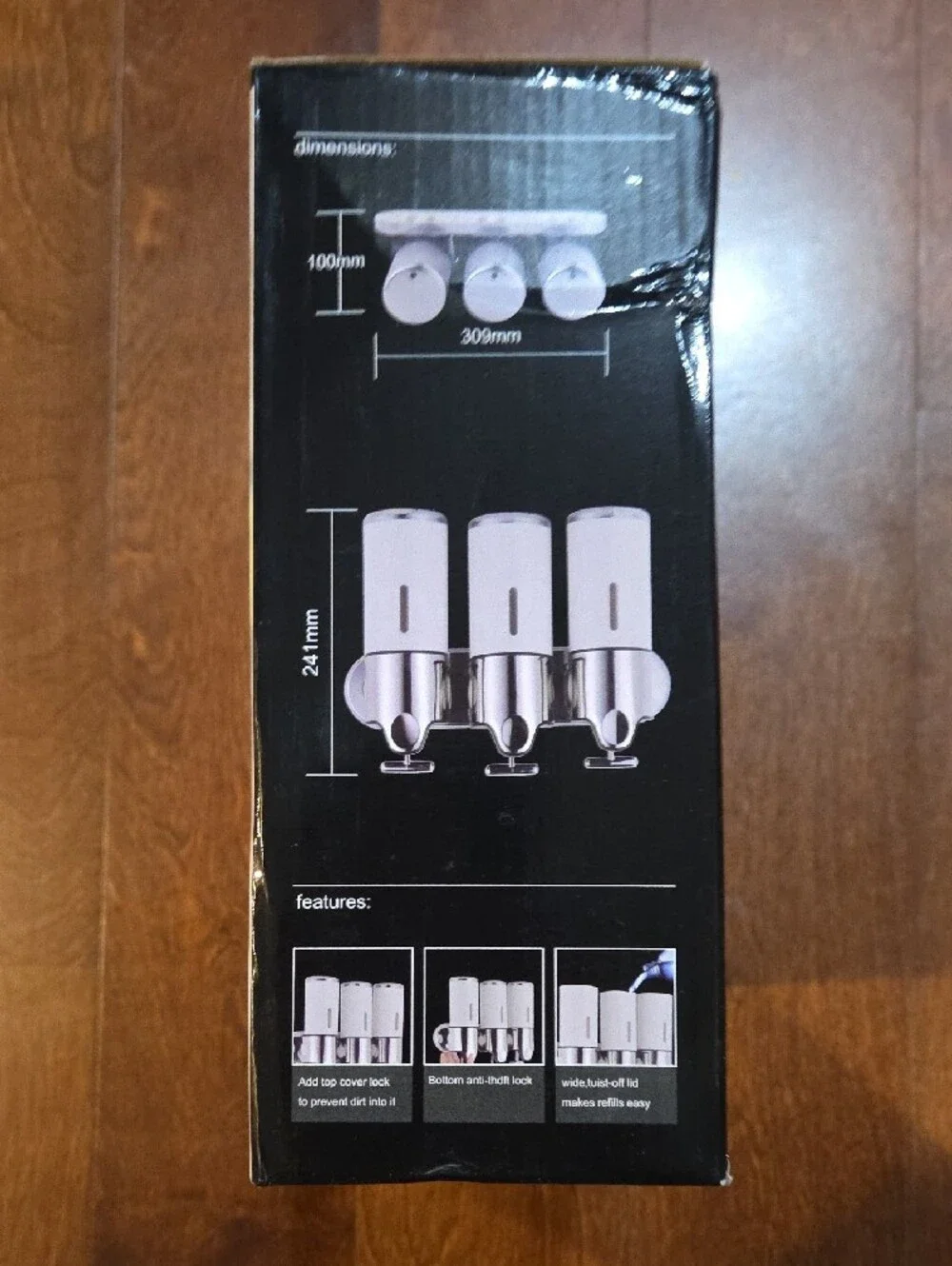 Wall-Mount Triple Soap Dispenser - Chrome